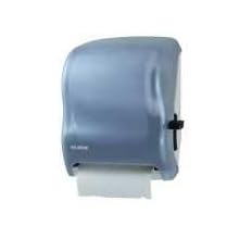 San Jamar T1200 Classic Savvy Lever Roll Towel Dispenser with Auto Transfer, Fits 8" Wide and 8" Diameter Roll, 12-15/16" Width x 16-1/2" Height x 9-1/4" Depth, Arctic Blue
