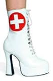 IMAGE OF Sexy White Boots- Nurse Boots-Size 9