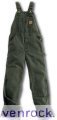 Carhartt Men's Sandstone Bib Overall - Quilt Lined
