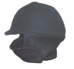 Fleece Equestrian Riding Helmet Cover with Neck Warmer - Black