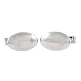 Sterling Silver Oval Cuff Links