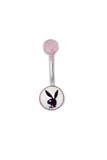 Pink and Black Resin Belly Ring