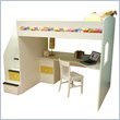 Navy Berg Furniture Utica Full Size Wood Loft Bed with Storage Drawers and  ....