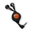 JAVO eBuds Retractable Stereo Headphone 2.5mm mini jack/Black