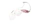 Electronics : Earphones with pink black or gold swarovski crystals for ipod or MP3 - black