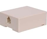 Steren 4-Conductor Single Surface Jacks - Ivory