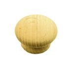 1 1/2 Round Maple Beech Cabinet Knob Lot of 25