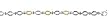 925 Silver Textured Marquise Link Bracelet with 14k Gold Accents- 7.5 IN