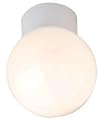100W Bathroom Compliant Ceiling Globe - White