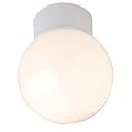 100W Bathroom Compliant Ceiling Globe - White