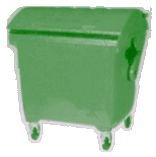 Wheelie Bin - Green - 1100L - Roll Lid - Free Delivery