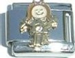 Clearly Charming April Diamond Girl Child Baby Birthstone Italian Charm