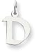 Block Letter Charm, White Gold