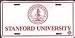 Stanford University License Plate