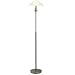 Sonneman Cone Glass Shade Candle Floor Lamp - Satin Brass