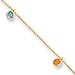 14k Yellow Gold 9 Inch Multi-colored Gemstone title=