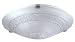 Flush Mount - Chrome Patterned Glass - Bari Collection - 116-13-H