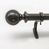 BEME International 1-Inch Vintage Ball Single Rod Set for 66 to 120-Inch Windows