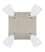 Eglo Lighting 200055A Cariba - Four Light Track, Matte Nickel/Chrome Finish with White Glass