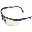 MSA Safety Works 10041055 Padded Brow Guard Safety Glasses, Blue Frame, Clear Lens
