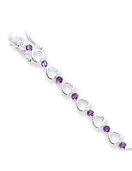 Sterling Silver Amethyst Bracelet