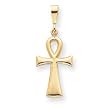 14k Egyptian Ankh Cross Pendant - Measures 23x14mm - JewelryWeb