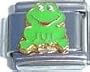 Clearly Charming Smiling Frog Italian Charm Bracelet Link