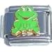 Clearly Charming Smiling Frog Italian Charm Bracelet Link