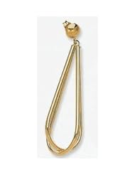 14k Tear Drop Tube Hoop Earrings