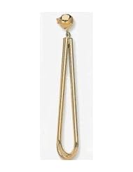 14k Tear Drop Tube Hoop Earrings