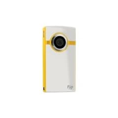 Flip Ultra Pocket-Camcorder (2-fach digital Zoom, 5,1 cm (2 Zoll) Display, 4 GB Flash Memory) wei�/gelb