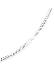 Sterling Silver Solid Polished Neck Wire Necklace - 18 Inch