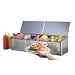 San Jamar FP8244FL EZ-Chill Stainless Steel Self-Service Center with Flex Lid, 25-1/8" Width x 8" Height x 7-5/8" Depth
