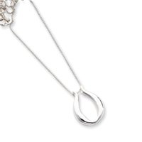 Sterling Silver Horseshoe Pendant With Chain – 16 Inch