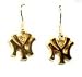 New York Yankees Gold Toned NY Earrings