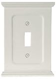 AMERICAN TACK & HDWE CO INC NH 178RW ROCKER-TYPE WOOD WALL PLATE - WHITE (PACK OF 6)