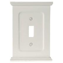 Click here to buy AMERICAN TACK and HDWE CO INC NH 178RW ROCKER-TYPE WOOD WALL PLATE - WHITE (PACK OF 6) by AmerTac.