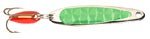 Bay de Noc Lure Co. Swedish Pimples Size: 2 (1/10 oz.); Color: Prism Chartreuse (CH)