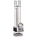 Fireset Fireplace Tool Set, 30" Antique Silver 5 Pc