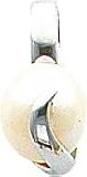 14K White Gold Fancy Pearl Slide Pendant Jewelry New