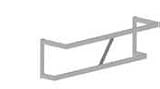 John Boos - Commercial Double Bar Pot Rack Wall Mount 48L - 3/16'' x 2in. Stainless Steel Flat Bar