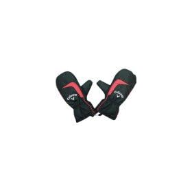 Callaway Golf Fleeced Lined Winter Mitts / Mittens - Black/Red