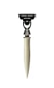 eShave 3 Blades Razor Nickel Plated White