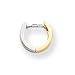 14k Two-Tone 1.75mm Hinged Hoop Earrings