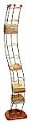 Atlantic Wave 1316 110 CD Tower (Black Steel/Cherry Wood Base )