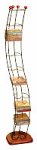 Atlantic Wave 1316 110 CD Tower (Black Steel/Cherry Wood Base )