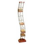 Atlantic Wave 1316 110 CD Tower (Black Steel/Cherry Wood Base )