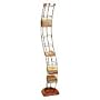 Atlantic Wave 1316 110 CD Tower (Black Steel/Cherry Wood Base )