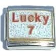Clearly Charming Lucky Seven Italian Charm Bracelet Link