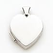 Sterling Silver Plain 18mm Heart Locket with 20 inch Sterling Silver Chain